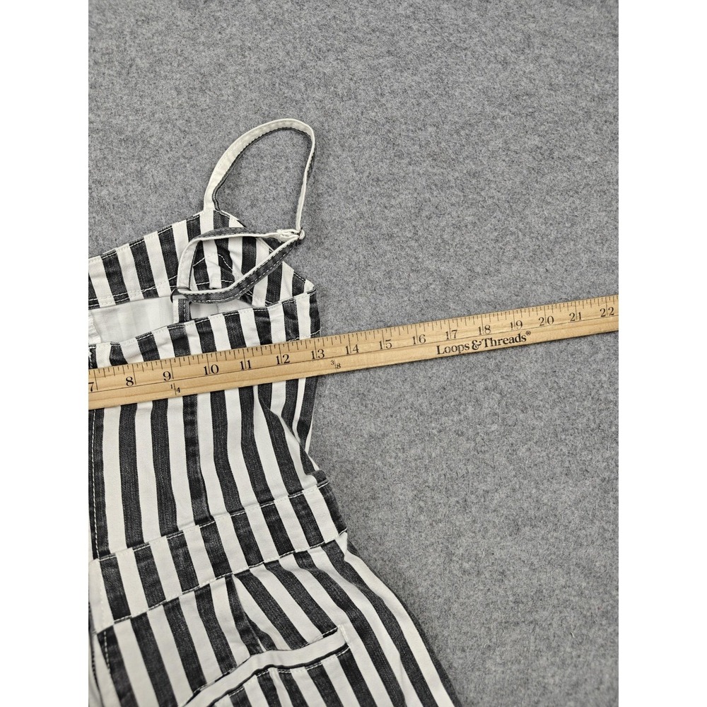 Rachel Rachel Roy Jumpsuit Womens 2 Black Striped Tie Waist Square Neck Wide Leg - Picture 9 of 13